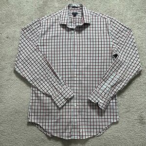 J.Crew Mens Shirt L Multicolor Plaid Print Flex Wrinkle Free  Button Up Dress